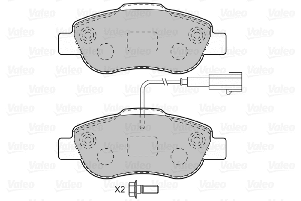 601015 VALEO Комплект тормозных колодок, дисковый тормоз (фото 1)