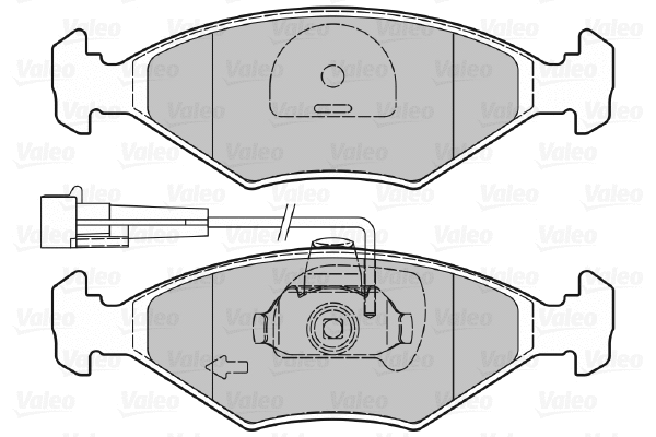 601019 VALEO Комплект тормозных колодок, дисковый тормоз (фото 1)