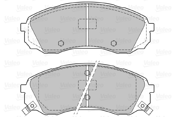 601129 VALEO Комплект тормозных колодок, дисковый тормоз (фото 1)