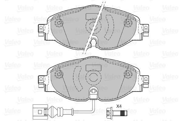 601328 VALEO Комплект тормозных колодок, дисковый тормоз (фото 1)