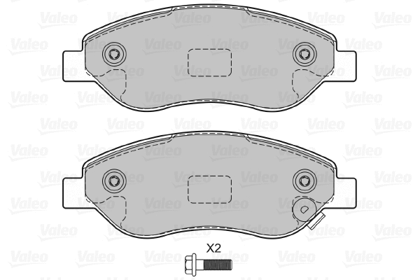 601380 VALEO Комплект тормозных колодок, дисковый тормоз (фото 1)