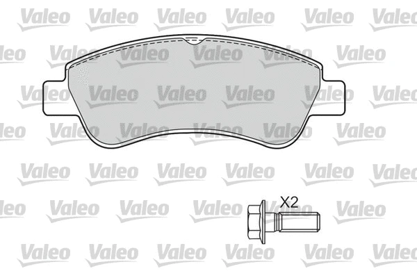 601464 VALEO Комплект тормозных колодок, дисковый тормоз (фото 1)
