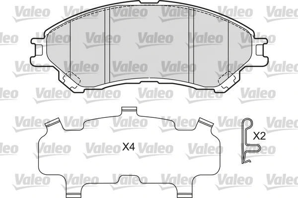 601667 VALEO Комплект тормозных колодок, дисковый тормоз (фото 1)