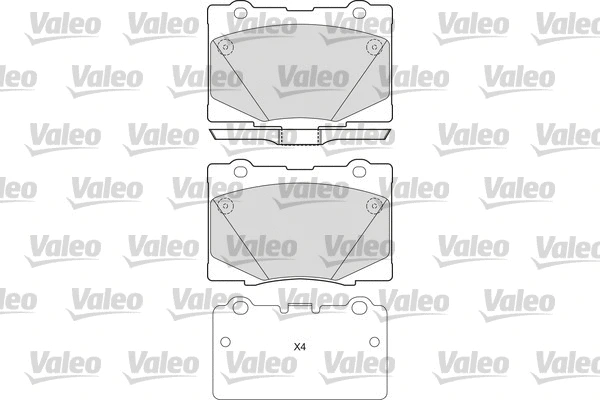 601669 VALEO Комплект тормозных колодок, дисковый тормоз (фото 1)