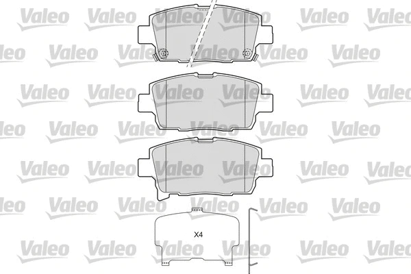 601673 VALEO Комплект тормозных колодок, дисковый тормоз (фото 1)