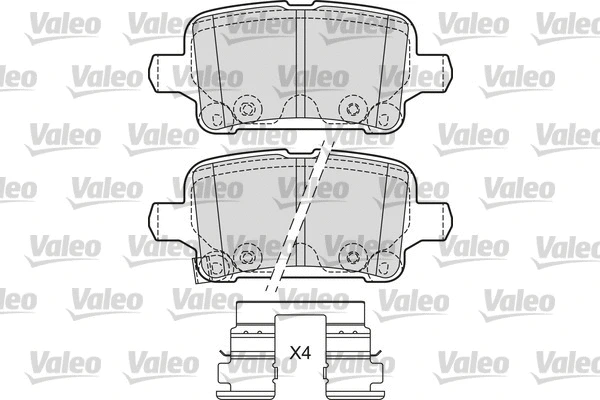 601684 VALEO Комплект тормозных колодок, дисковый тормоз (фото 1)