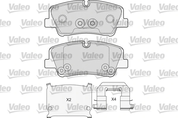 601690 VALEO Комплект тормозных колодок, дисковый тормоз (фото 1)