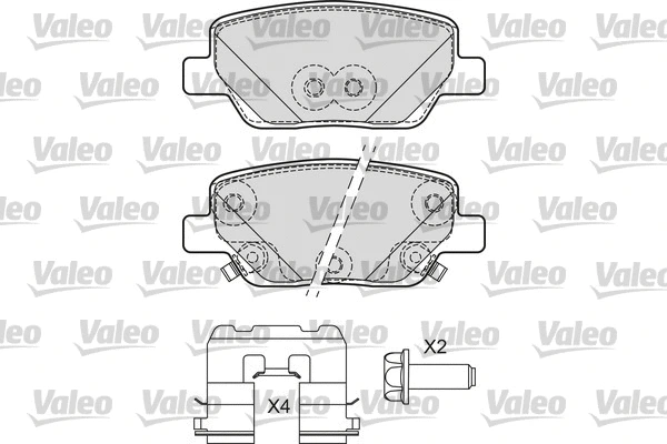 601692 VALEO Комплект тормозных колодок, дисковый тормоз (фото 1)