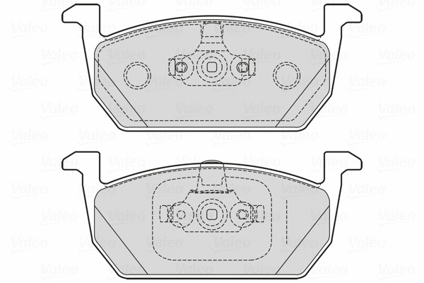 601719 VALEO Комплект тормозных колодок, дисковый тормоз (фото 1)
