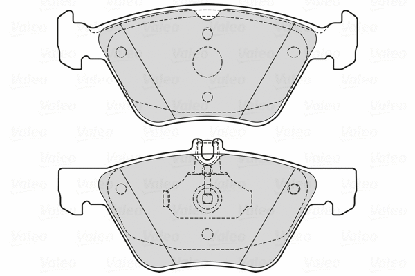 601729 VALEO Комплект тормозных колодок, дисковый тормоз (фото 1)