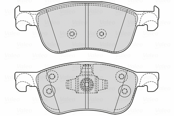 601756 VALEO Комплект тормозных колодок, дисковый тормоз (фото 1)