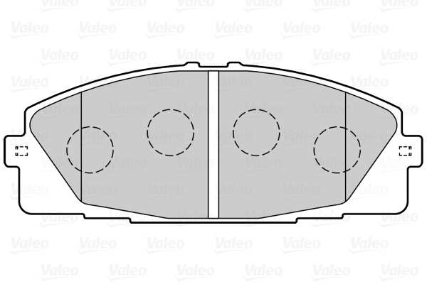 670035 VALEO Комплект тормозных колодок, дисковый тормоз (фото 1)