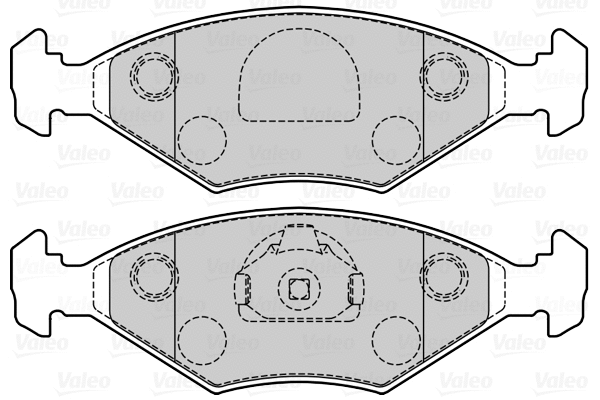 670082 VALEO Комплект тормозных колодок, дисковый тормоз (фото 1)