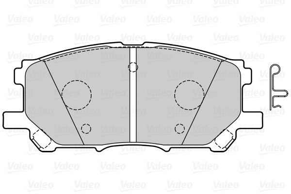 670126 VALEO Комплект тормозных колодок, дисковый тормоз (фото 1)