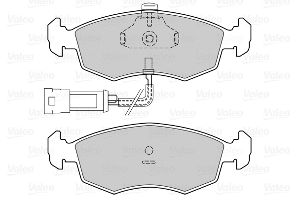 670424 VALEO Комплект тормозных колодок, дисковый тормоз (фото 1)