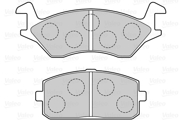670504 VALEO Комплект тормозных колодок, дисковый тормоз (фото 1)