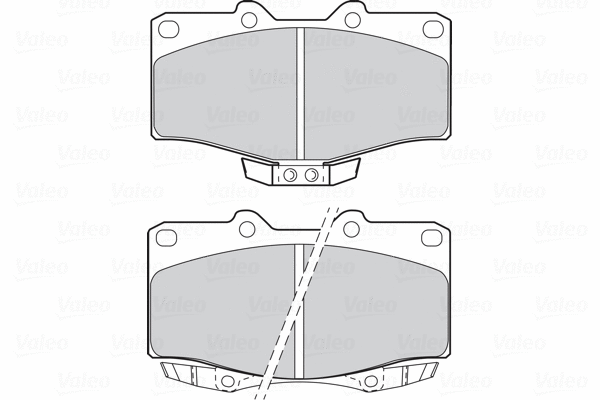 670614 VALEO Комплект тормозных колодок, дисковый тормоз (фото 1)