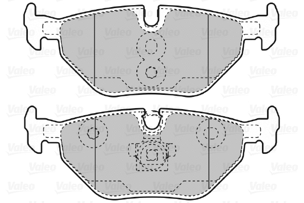670753 VALEO Комплект тормозных колодок, дисковый тормоз (фото 1)