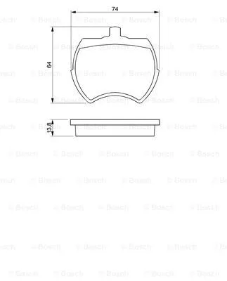 0 986 424 005 BOSCH Комплект тормозных колодок, дисковый тормоз (фото 1)