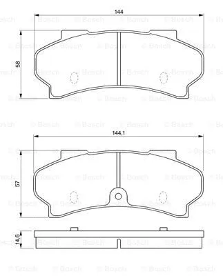 0 986 424 045 BOSCH Комплект тормозных колодок, дисковый тормоз (фото 1)