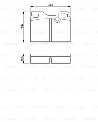 0 986 424 062 BOSCH Комплект тормозных колодок, дисковый тормоз (фото 1)