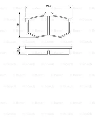 0 986 424 063 BOSCH Комплект тормозных колодок, дисковый тормоз (фото 1)