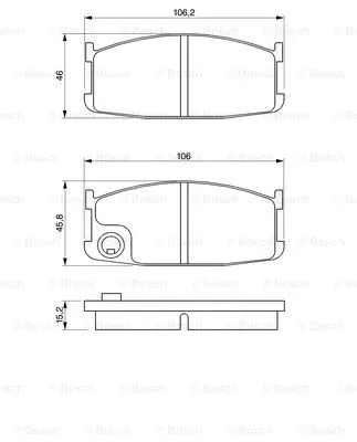 0 986 424 079 BOSCH Комплект тормозных колодок, дисковый тормоз (фото 1)