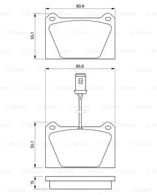 0 986 424 093 BOSCH Комплект тормозных колодок, дисковый тормоз (фото 1)