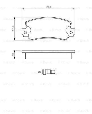 0 986 424 098 BOSCH Комплект тормозных колодок, дисковый тормоз (фото 4)