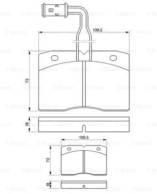 0 986 424 145 BOSCH Комплект тормозных колодок, дисковый тормоз (фото 1)