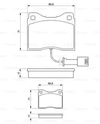 0 986 424 152 BOSCH Комплект тормозных колодок, дисковый тормоз (фото 1)