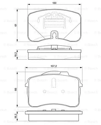 0 986 424 191 BOSCH Комплект тормозных колодок, дисковый тормоз (фото 1)