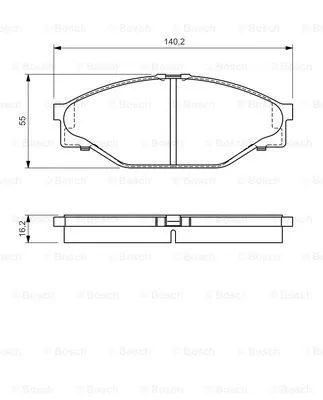 0 986 424 225 BOSCH Комплект тормозных колодок, дисковый тормоз (фото 1)