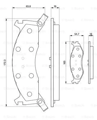 0 986 424 276 BOSCH Комплект тормозных колодок, дисковый тормоз (фото 1)