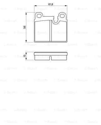 0 986 424 283 BOSCH Комплект тормозных колодок, дисковый тормоз (фото 1)