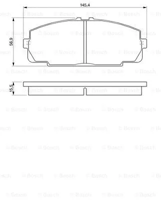 0 986 424 319 BOSCH Комплект тормозных колодок, дисковый тормоз (фото 1)