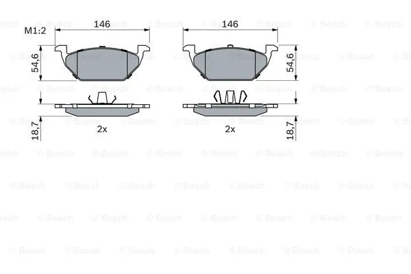 0 986 424 364 BOSCH Комплект тормозных колодок, дисковый тормоз (фото 6)