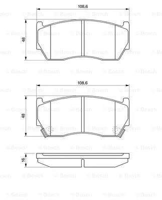 0 986 424 369 BOSCH Комплект тормозных колодок, дисковый тормоз (фото 5)