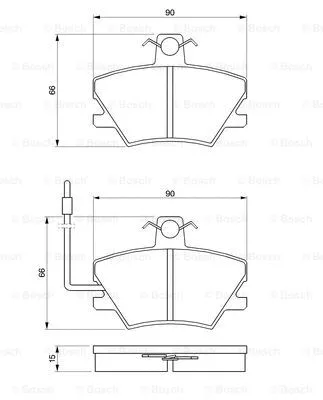 0 986 424 372 BOSCH Комплект тормозных колодок, дисковый тормоз (фото 1)