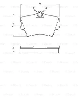 0 986 424 375 BOSCH Комплект тормозных колодок, дисковый тормоз (фото 1)