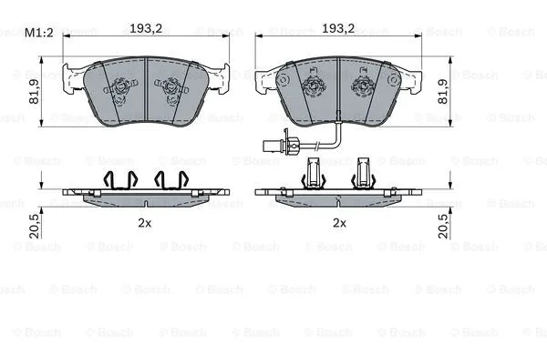 0 986 424 397 BOSCH Комплект тормозных колодок, дисковый тормоз (фото 4)