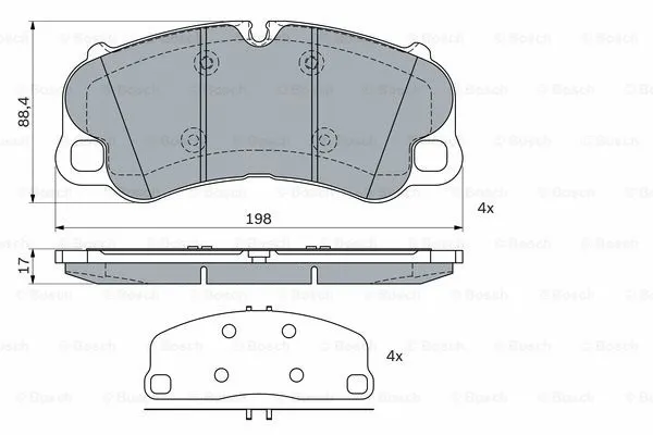 0 986 424 406 BOSCH Комплект тормозных колодок, дисковый тормоз (фото 1)