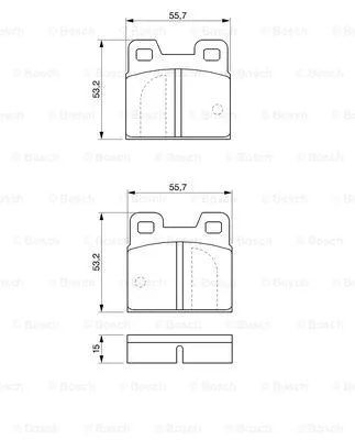 0 986 424 408 BOSCH Комплект тормозных колодок, дисковый тормоз (фото 1)