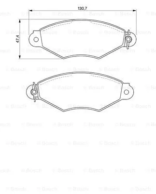 0 986 424 453 BOSCH Комплект тормозных колодок, дисковый тормоз (фото 3)