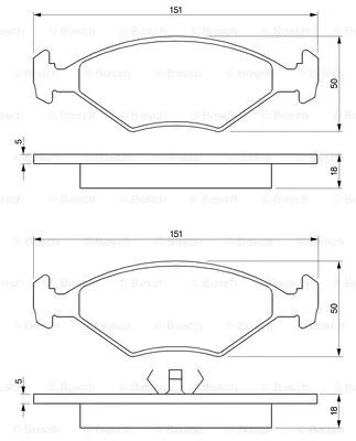 0 986 424 458 BOSCH Комплект тормозных колодок, дисковый тормоз (фото 3)