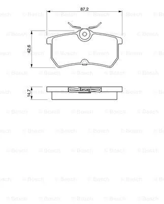 0 986 424 472 BOSCH Комплект тормозных колодок, дисковый тормоз (фото 1)