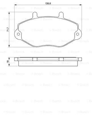 0 986 424 492 BOSCH Комплект тормозных колодок, дисковый тормоз (фото 1)