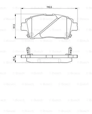 0 986 424 534 BOSCH Комплект тормозных колодок, дисковый тормоз (фото 1)