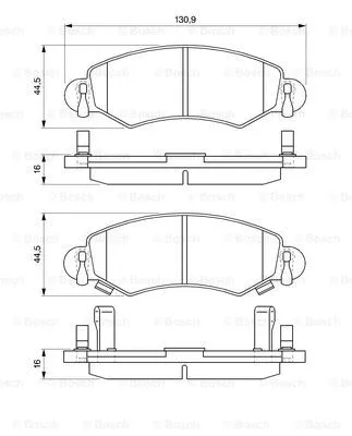 0 986 424 549 BOSCH Комплект тормозных колодок, дисковый тормоз (фото 1)