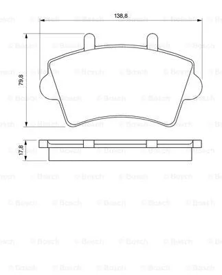 0 986 424 614 BOSCH Комплект тормозных колодок, дисковый тормоз (фото 1)